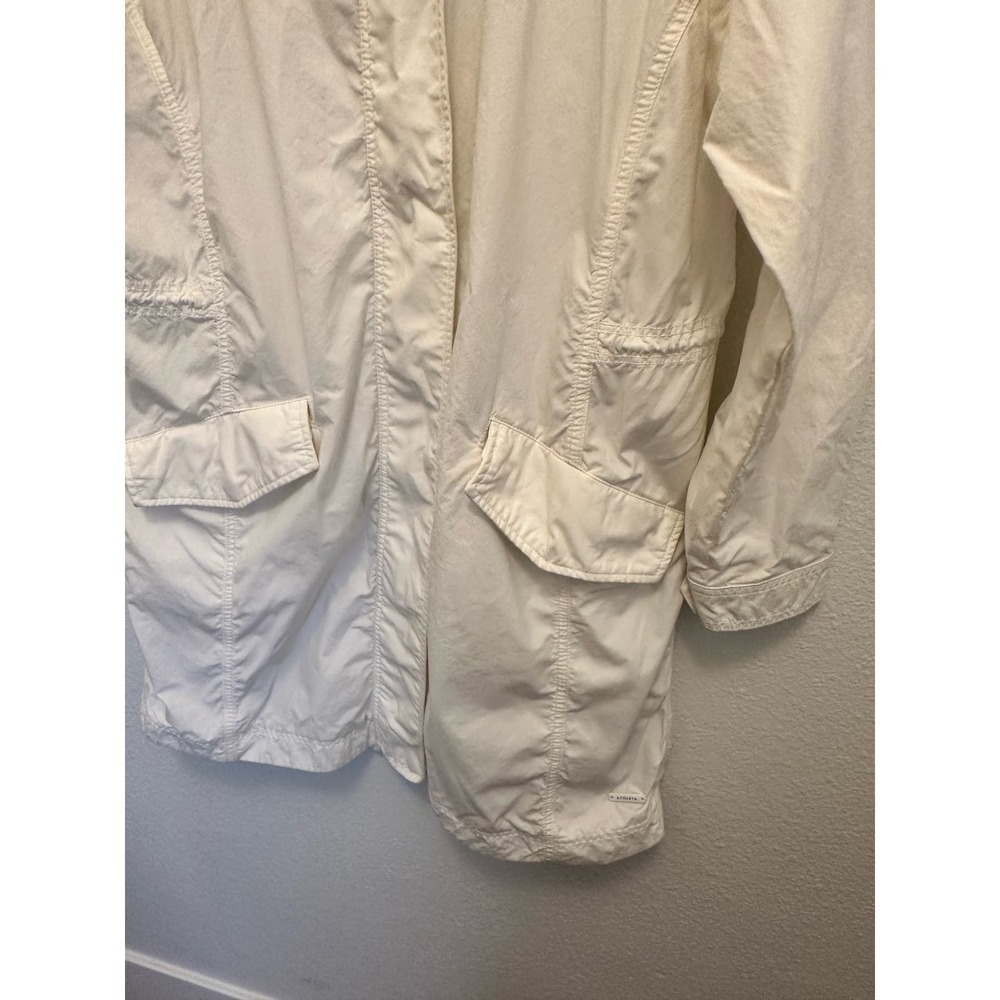 Athleta Coat, White, drawstring around middle, perfect for spring - Picture 5 of 10